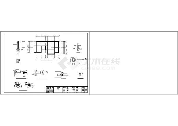 某地经典的公园公厕结构设计cad施工图纸-图二