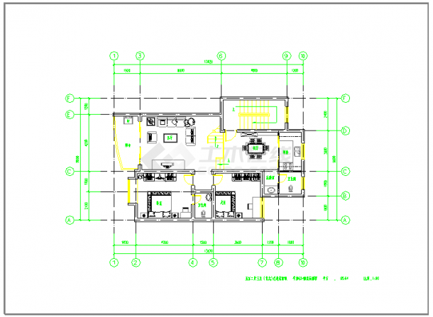 荷花园小区惠泽园全套建筑施工CAD图纸（含总体布置图）-图二