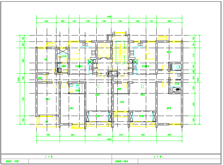 荷花园小区惠泽园全套建筑施工CAD图纸（含总体布置图）