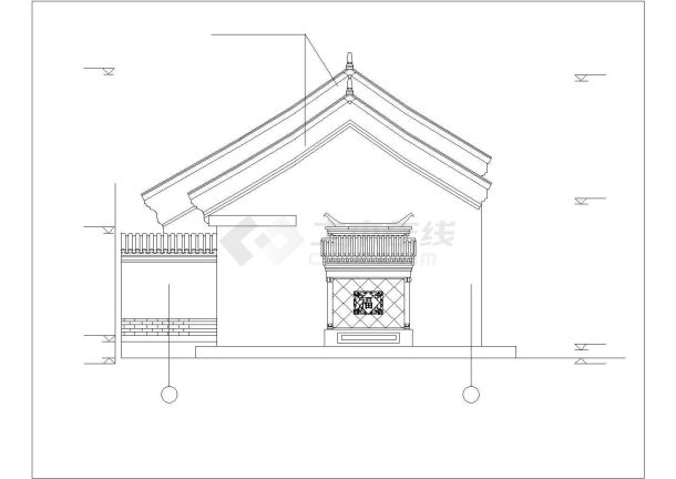 某四合院西厢房平立面方案图纸-图一