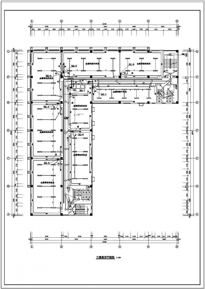 办公楼设计_某五层办公楼cad设计电气施工图_图1