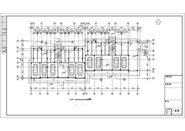 长43.1米宽15.2米七层阁楼建筑设计cad图纸-图一