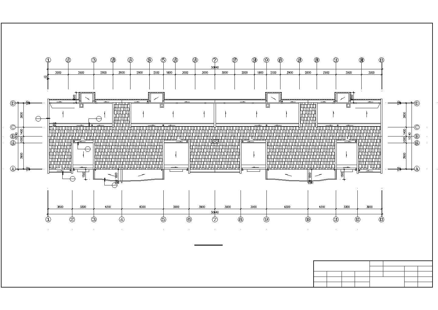 长50.64米宽10.14米六层跃七层二单元住宅设计图