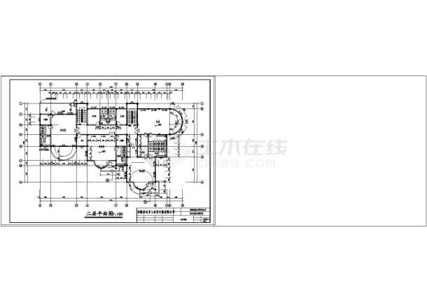 寿县某地三层幼儿园建筑设计cad施工图-图二