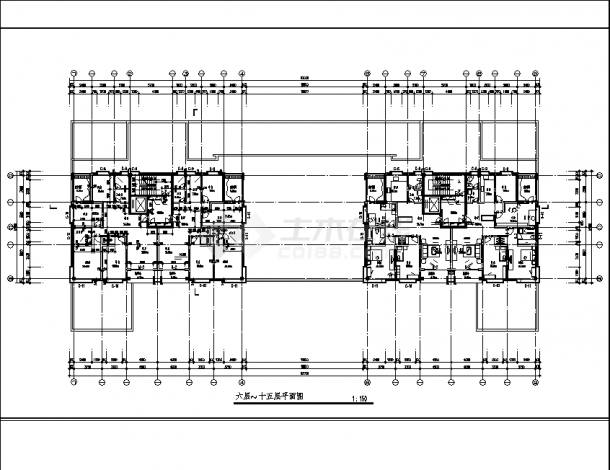 海南17层高层商住楼建筑设计施工cad图纸，含地下一层-图一