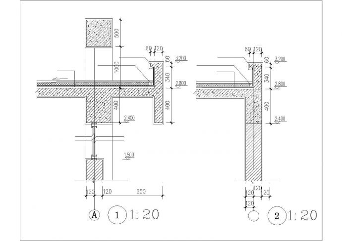 某厂区大门建筑详细方案设计施工CAD图纸_图1