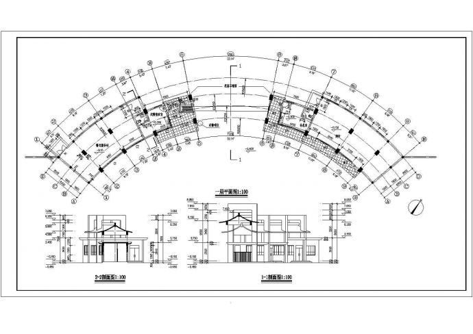 某常见工业厂区大门建筑详细方案设计施工CAD图纸_图1