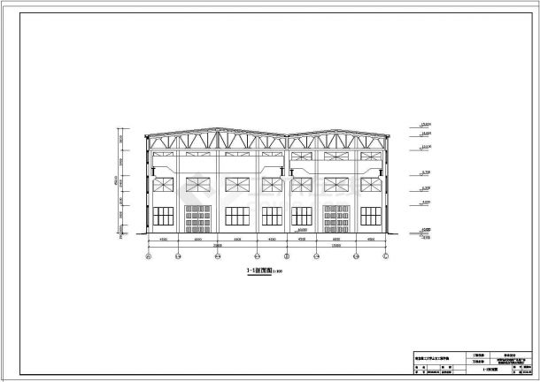 厂房设计_跨度21、15米，长度60米排架结构厂房（计算书、建筑、结构cad图）-图一