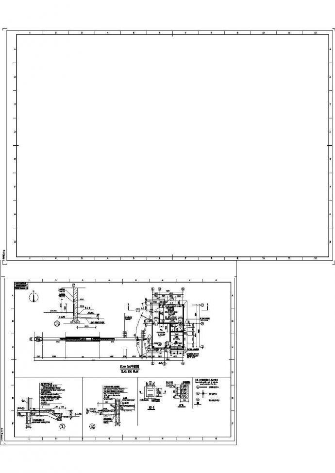 某小区内建筑门卫建筑完整详细方案设计施工CAD图纸_图1