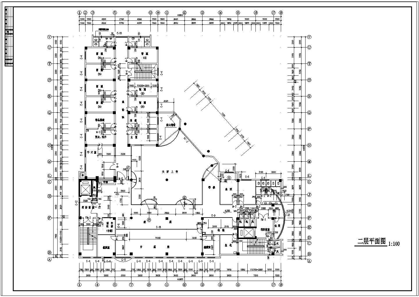 某医院全套建筑设计cad方案施工图
