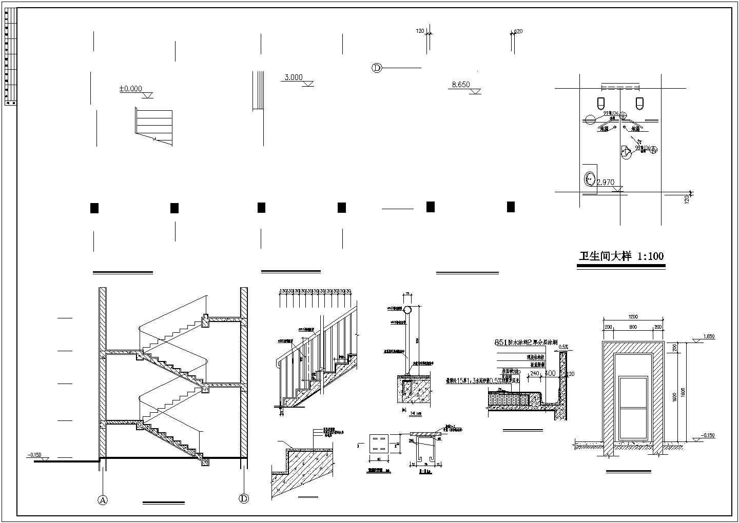 某大型商场大门完整建筑详细方案设计施工CAD图纸