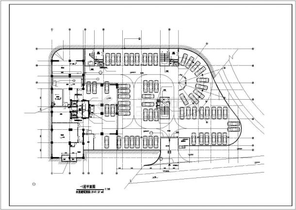 32层高层住宅建筑施工图(CAD)-图二