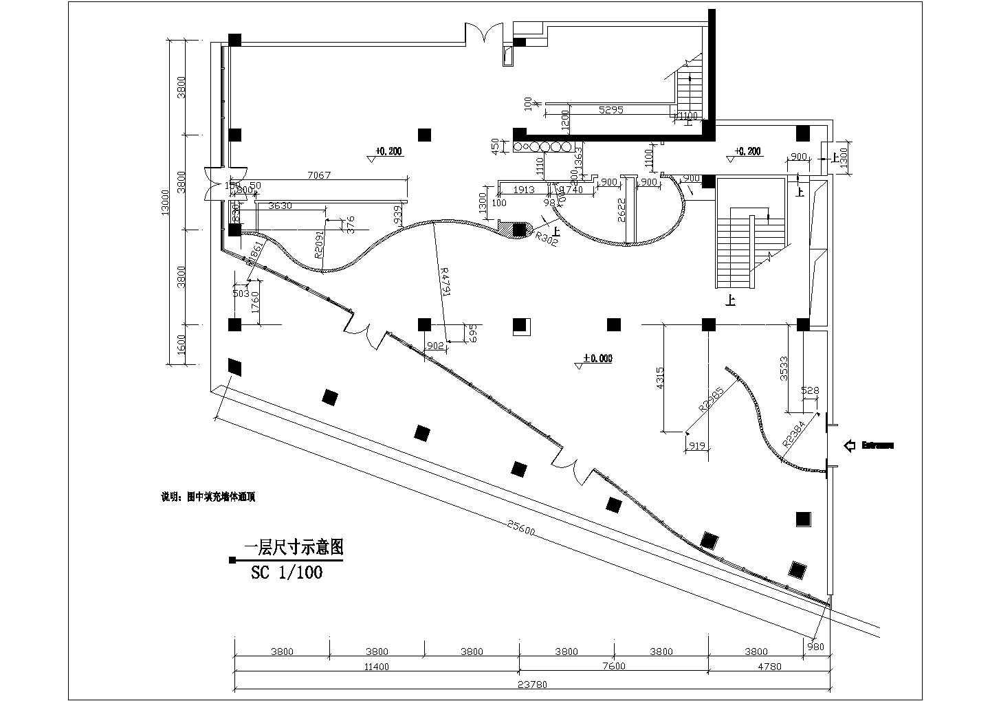 【苏州】高档小区旁一套细致餐厅全体装修施工设计cad图