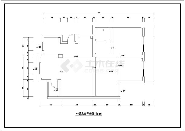 【镇江】某多层商住楼全套室内装修施工cad图(含水管示意图)-图一