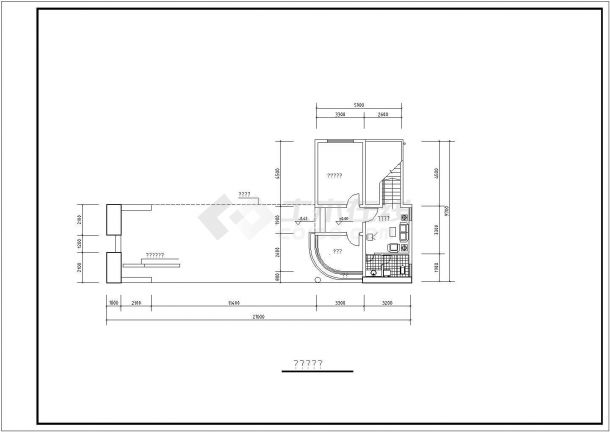 某石岩山城工业园大门建筑详细方案设计施工CAD图纸-图二