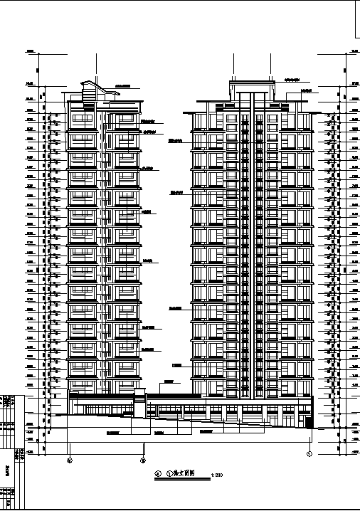 33层高层商住楼规划设计建筑施工cad图纸_图1