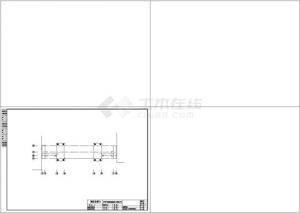 某学院大门建筑结构详细方案设计施工CAD图纸-图一