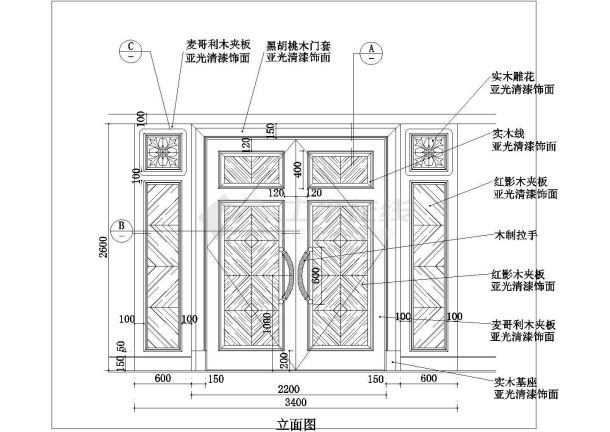 苏州某电子厂门卫室全套装修施工设计cad图-图一