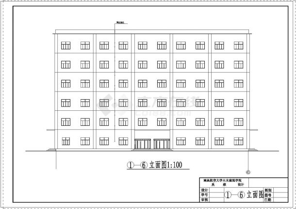 宾馆设计6层3600(含计算书、建筑图、结构cad设计图)-图二
