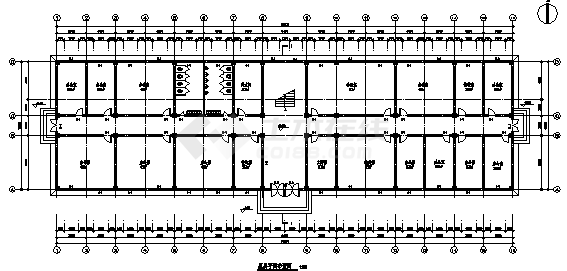 土木工程毕业设计_办公楼设计_4000平方米某处五层公司办公楼设计cad图(含计算书，毕业设计)-图二