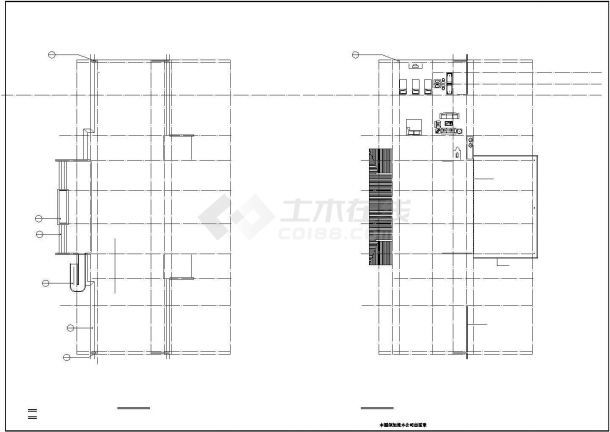 徽式四合院建筑设计施工图（含宾馆,办公,戏楼,茶楼）-图一