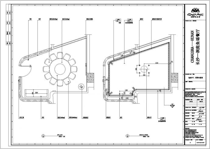 某餐饮会所包厢CAD构造详细设计图纸_图1