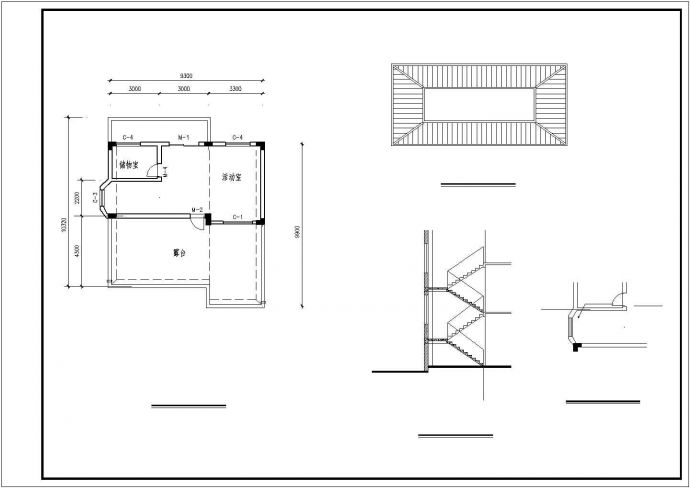 某三层别墅建筑结构CAD设计构造详细施工图全套_图1