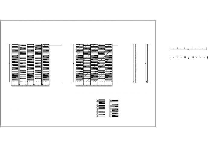 某万象城美食广场施工CAD餐厅屏风设计构造详图_图1