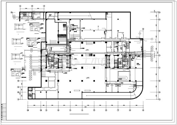 办公楼设计_某18层办公楼给排水cad施工图纸和计算书-图二