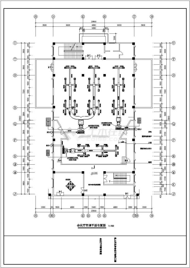 某高档会议厅空调设计cad平面布置图（甲级院设计）-图二