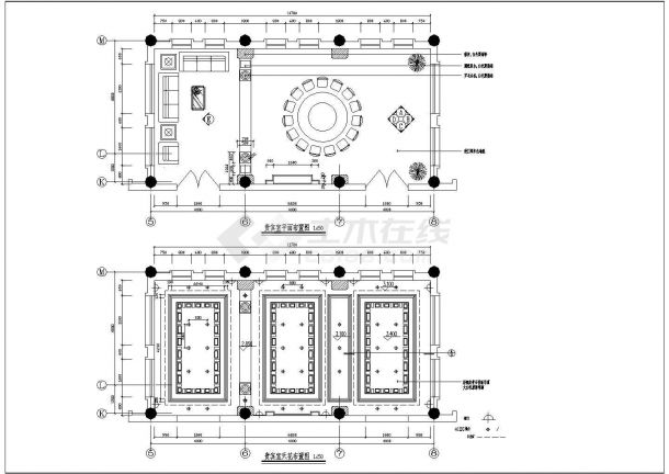 某高级餐厅CAD室内设计构造装修施工图-图一