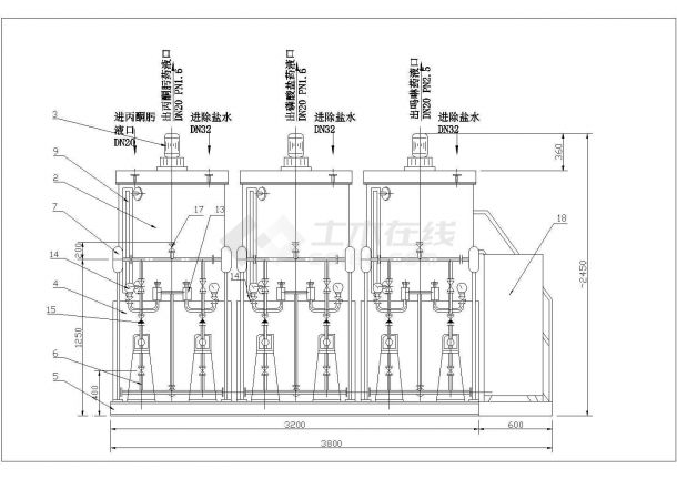 典型锅炉用加药装置cad配置设计图（甲级院设计）-图一