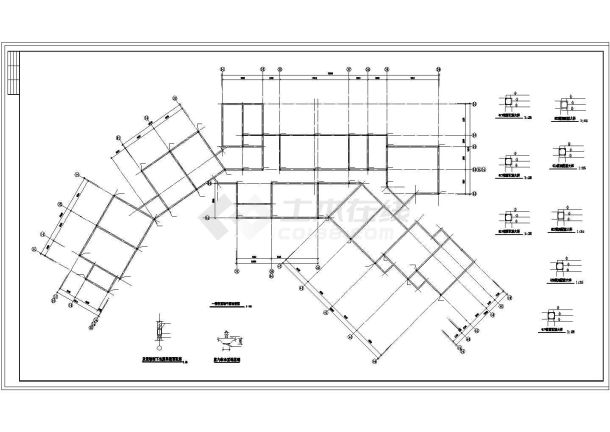 某二层砖混教学楼建筑设计cad施工图（6度抗震）-图一