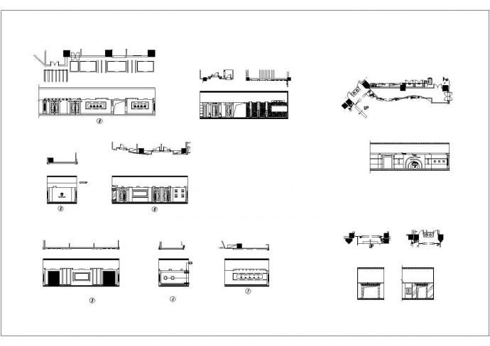 某大观园家常菜馆CAD贵宾5区立面图设计图整理_图1