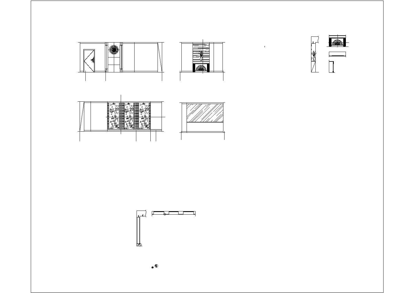 某五星级大酒店装饰工程CAD设计构造完整图纸