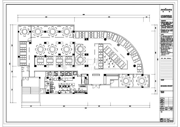 某饭店施工全套CAD平面设计构造完整施工图-图一