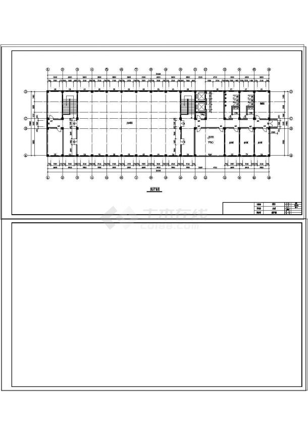 土木工程毕业设计_办公楼设计_某七层办公楼建筑结构cad施工图纸（毕业设计）-图二