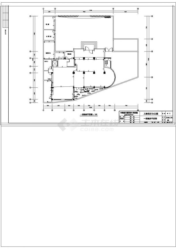 办公楼设计_某五层办公楼电气cad平面图纸（共13张图纸）-图一