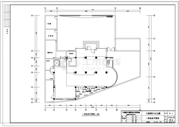 办公楼设计_某五层办公楼电气cad平面图纸（共13张图纸）-图二