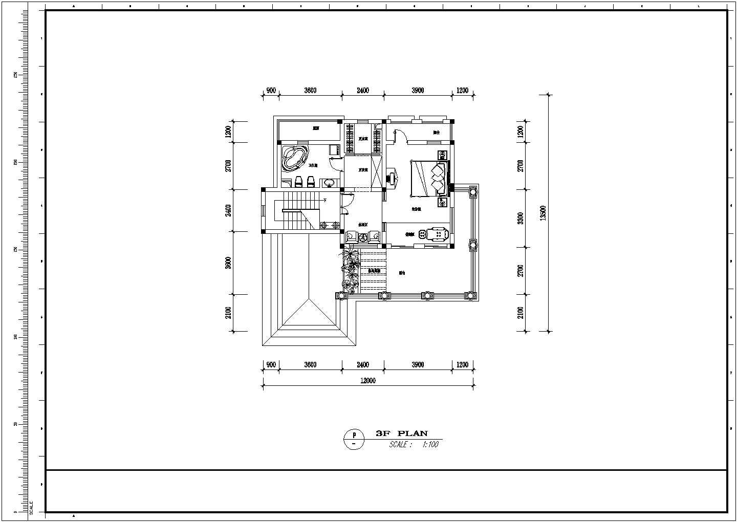 泰州某欧式风格别墅全套装修施工设计cad图(含灯具定位图)