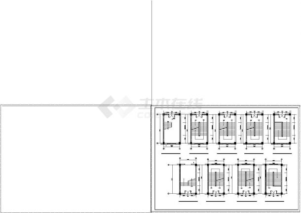 土木工程毕业设计_某五层框架结构教学楼建筑结构cad毕业设计-图二