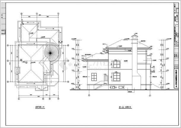 台州三层别墅设计详细建筑施工图-图一