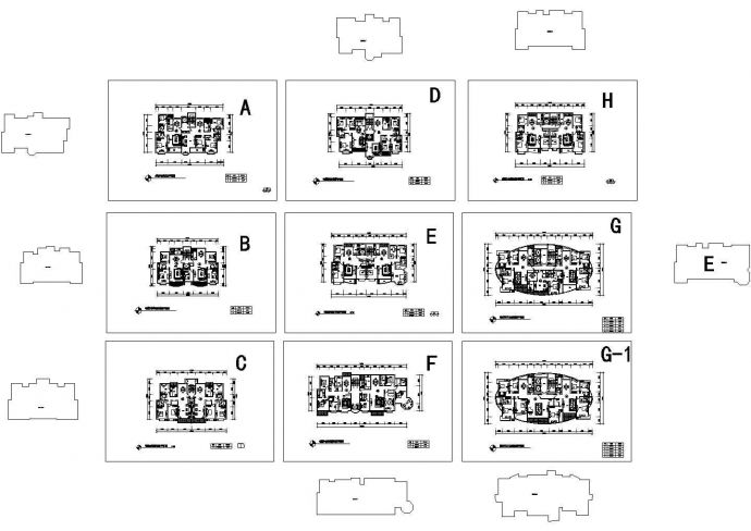 某地区经典商品住宅建筑户型设计方案施工图纸_图1
