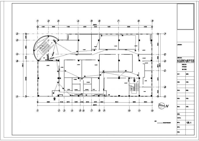 郑州某100㎡多层框架结构学校教学楼水电cad施工图纸_图1