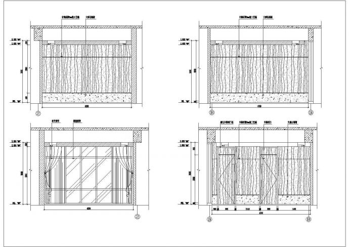 某四季花园三层CAD大样完整构造设计立面图_图1