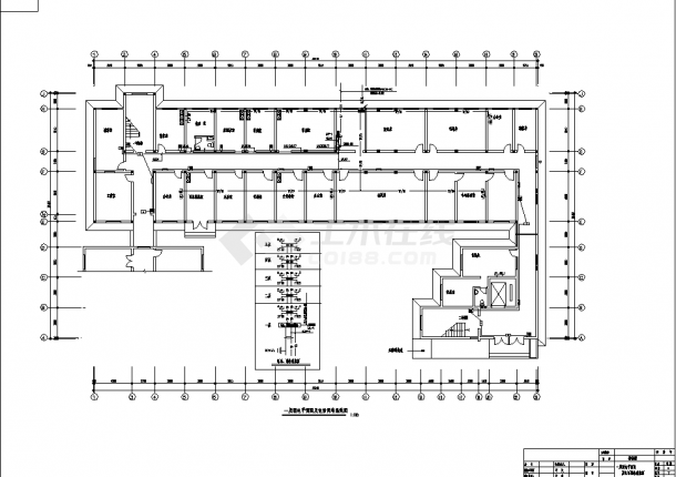 5层J型病房楼电气系统设计施工cad图纸(含设计说明)-图一