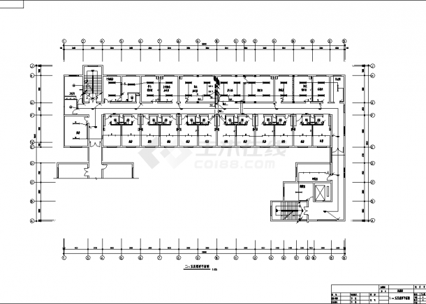 5层J型病房楼电气系统设计施工cad图纸(含设计说明)-图二