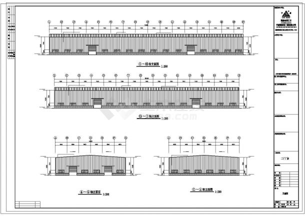 厂房设计_40米跨度钢结构厂房建筑cad施工图（含设计说明）-图二