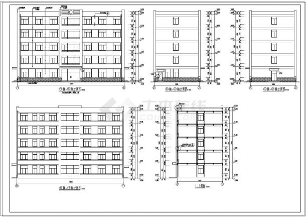 办公楼设计_2340平方米五层办公楼建筑设计施工图-图二