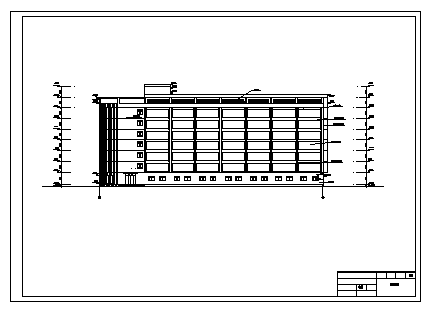 土木工程毕业设计_办公楼设计_9000平米某八层框架结构办公楼建筑设计cad图(含计算书，毕业设计)-图二